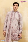 Regal Veil by Shubhvastra Viscose Silk Mens Kurta With Dupatta Wholesale 
